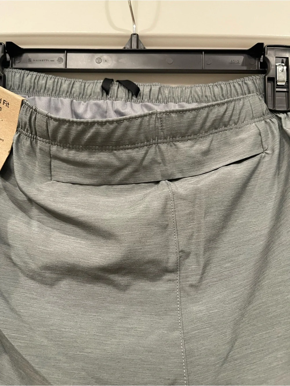 Nike Men’s Gray Athletic Training Shorts with Black Drawstring